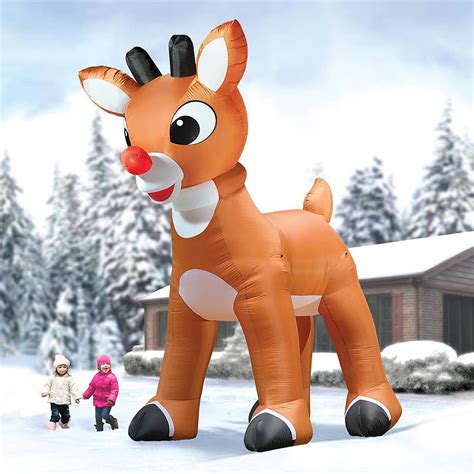 rudolph reindeer inflatable|15 foot rudolph inflatable.